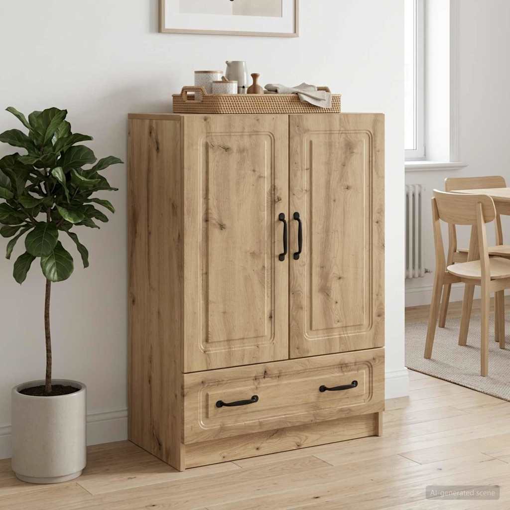 vidaXL Bufet Dąb artisan 66 x 34,5 x 92 cm Drewno inżynieryjne
