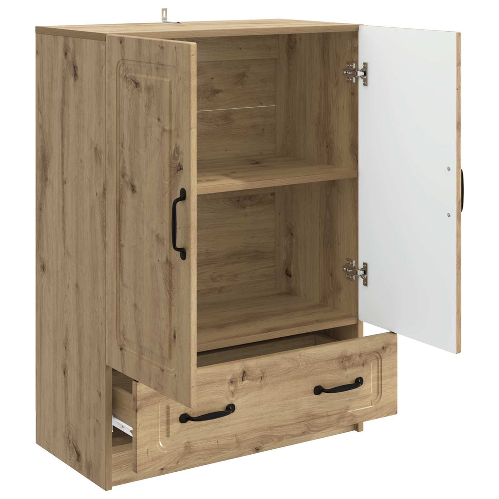 vidaXL Bufet Dąb artisan 66 x 34,5 x 92 cm Drewno inżynieryjne