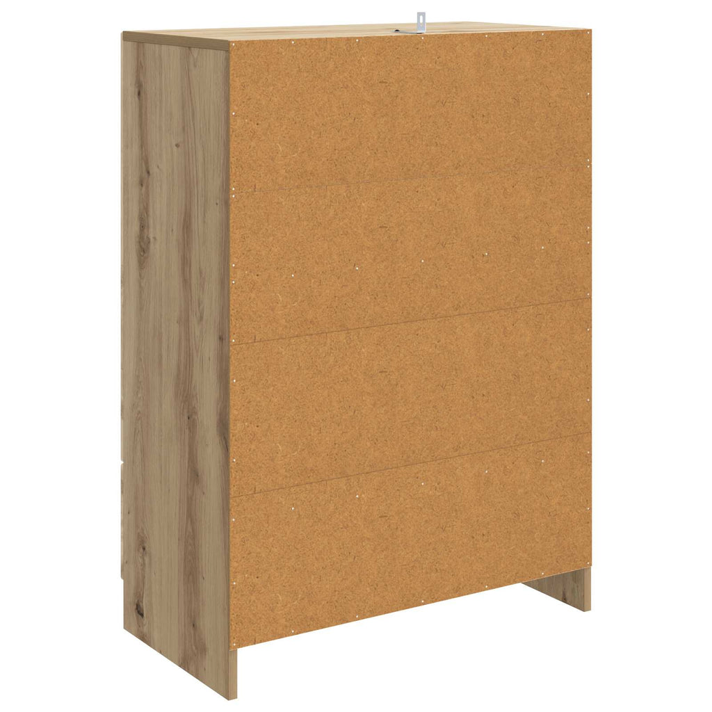 vidaXL Bufet Dąb artisan 66 x 34,5 x 92 cm Drewno inżynieryjne