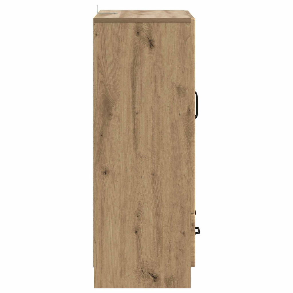 vidaXL Bufet Dąb artisan 66 x 34,5 x 92 cm Drewno inżynieryjne