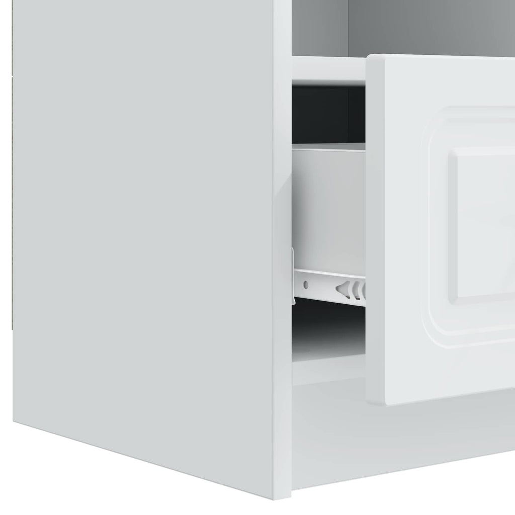 vidaXL Szafka pod telewizor z szufladą Biały 102 x 34,5 x 47 cm