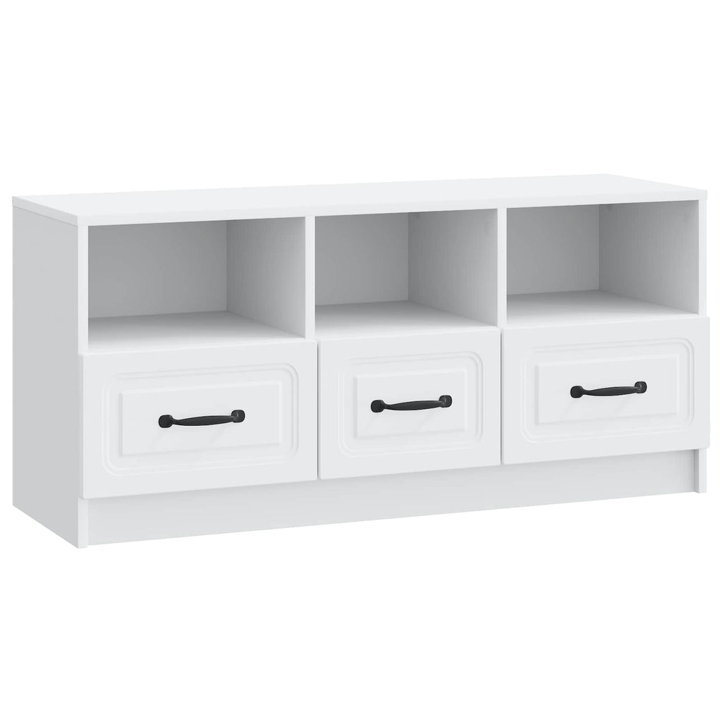 vidaXL Szafka pod telewizor z szufladą Biały 102 x 34,5 x 47 cm