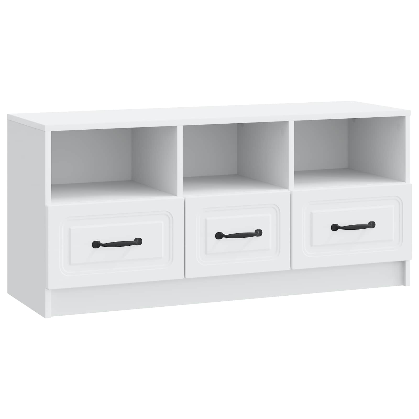 vidaXL Szafka pod telewizor z szufladą Biały 102 x 34,5 x 47 cm