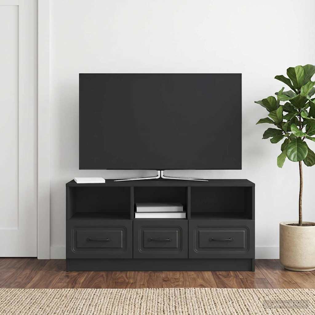 vidaXL Szafka pod telewizor z szufladą Czarny 102 x 34,5 x 47 cm
