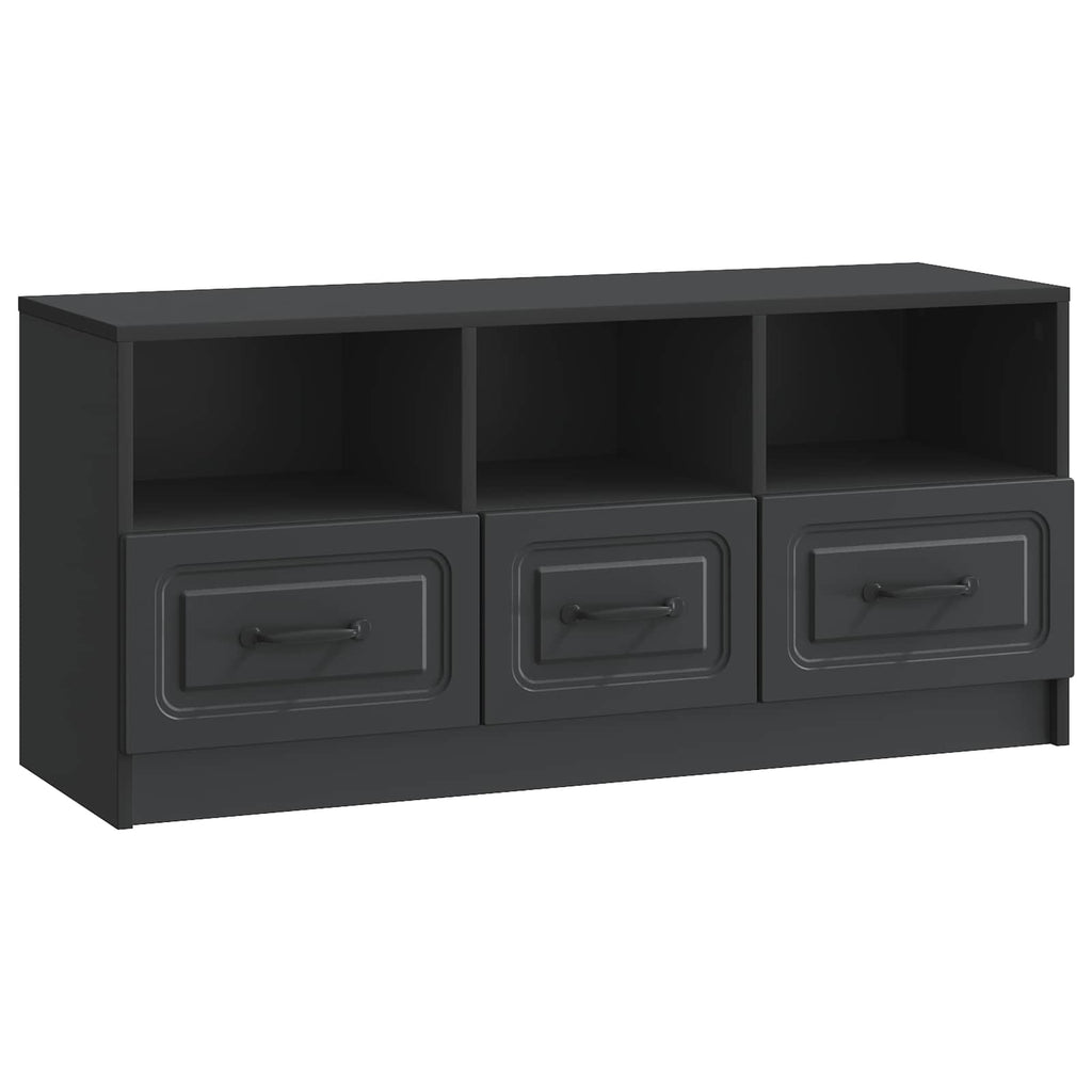 vidaXL Szafka pod telewizor z szufladą Czarny 102 x 34,5 x 47 cm
