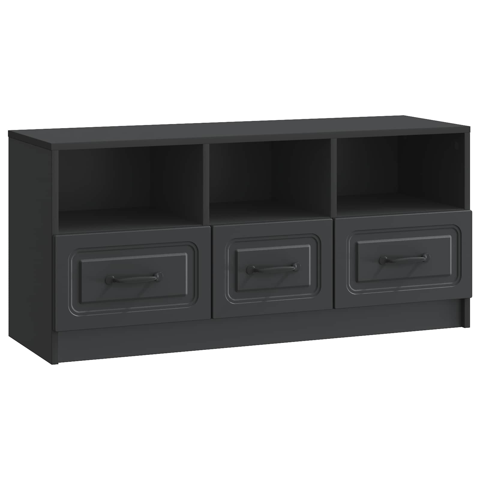 vidaXL Szafka pod telewizor z szufladą Czarny 102 x 34,5 x 47 cm