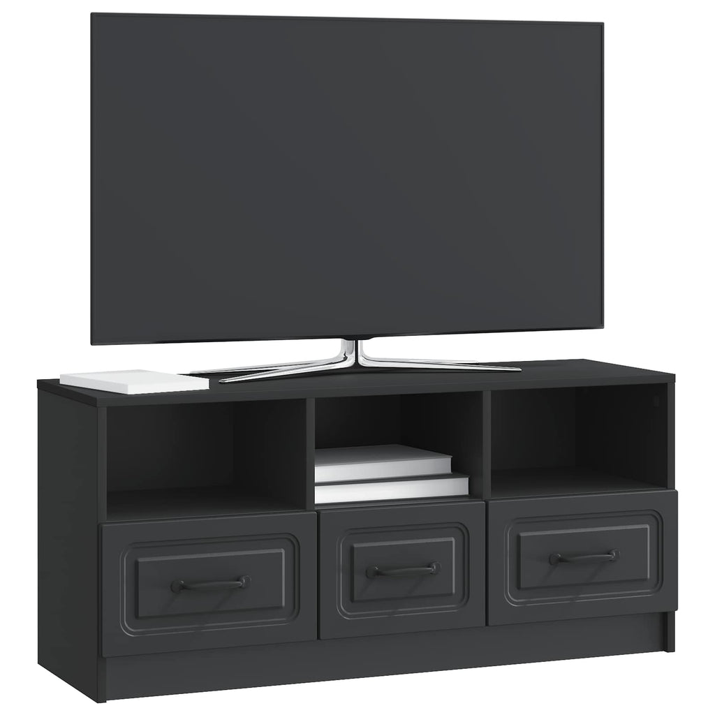 vidaXL Szafka pod telewizor z szufladą Czarny 102 x 34,5 x 47 cm