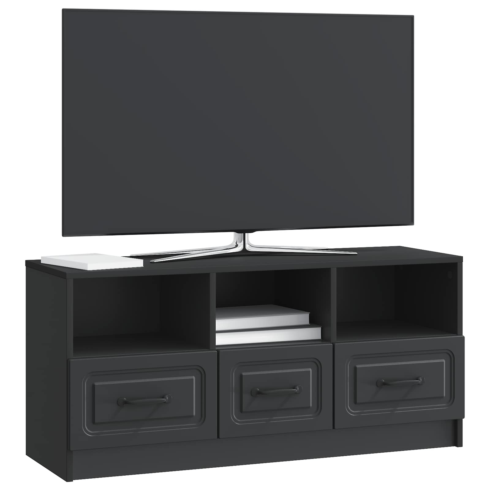 vidaXL Szafka pod telewizor z szufladą Czarny 102 x 34,5 x 47 cm