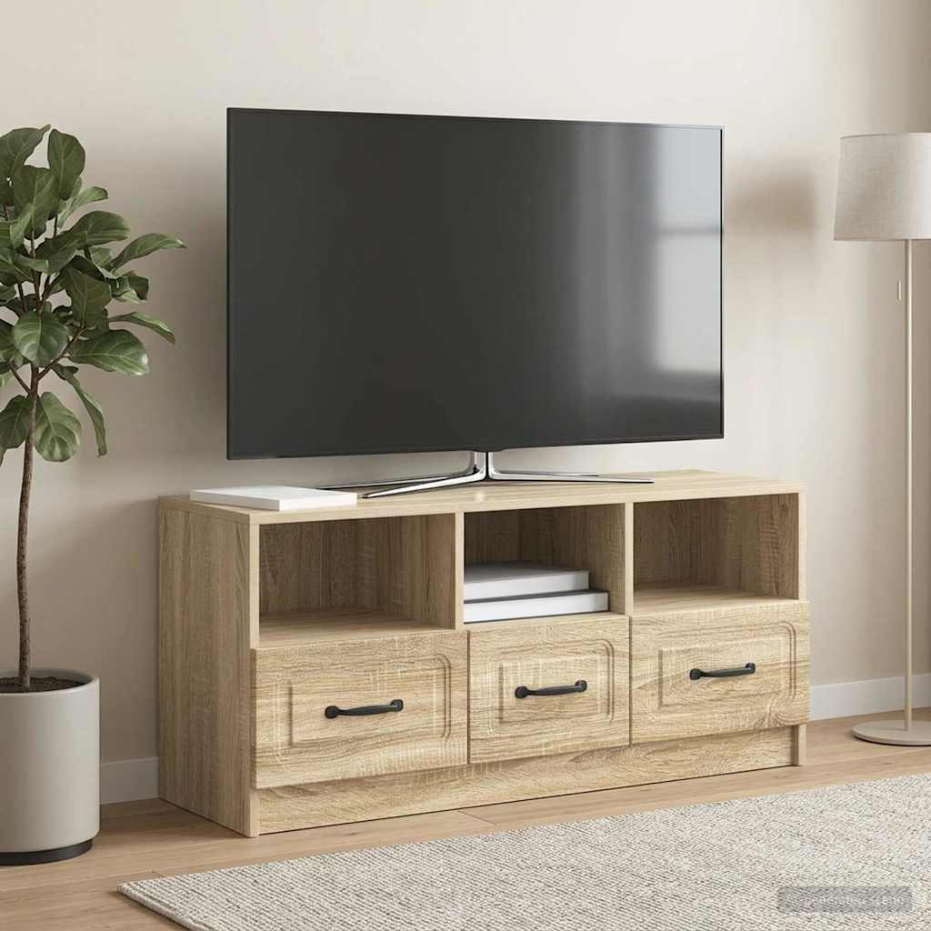 vidaXL Szafka pod telewizor z szufladą dąb Sonoma 102 x 34,5 x 47 cm