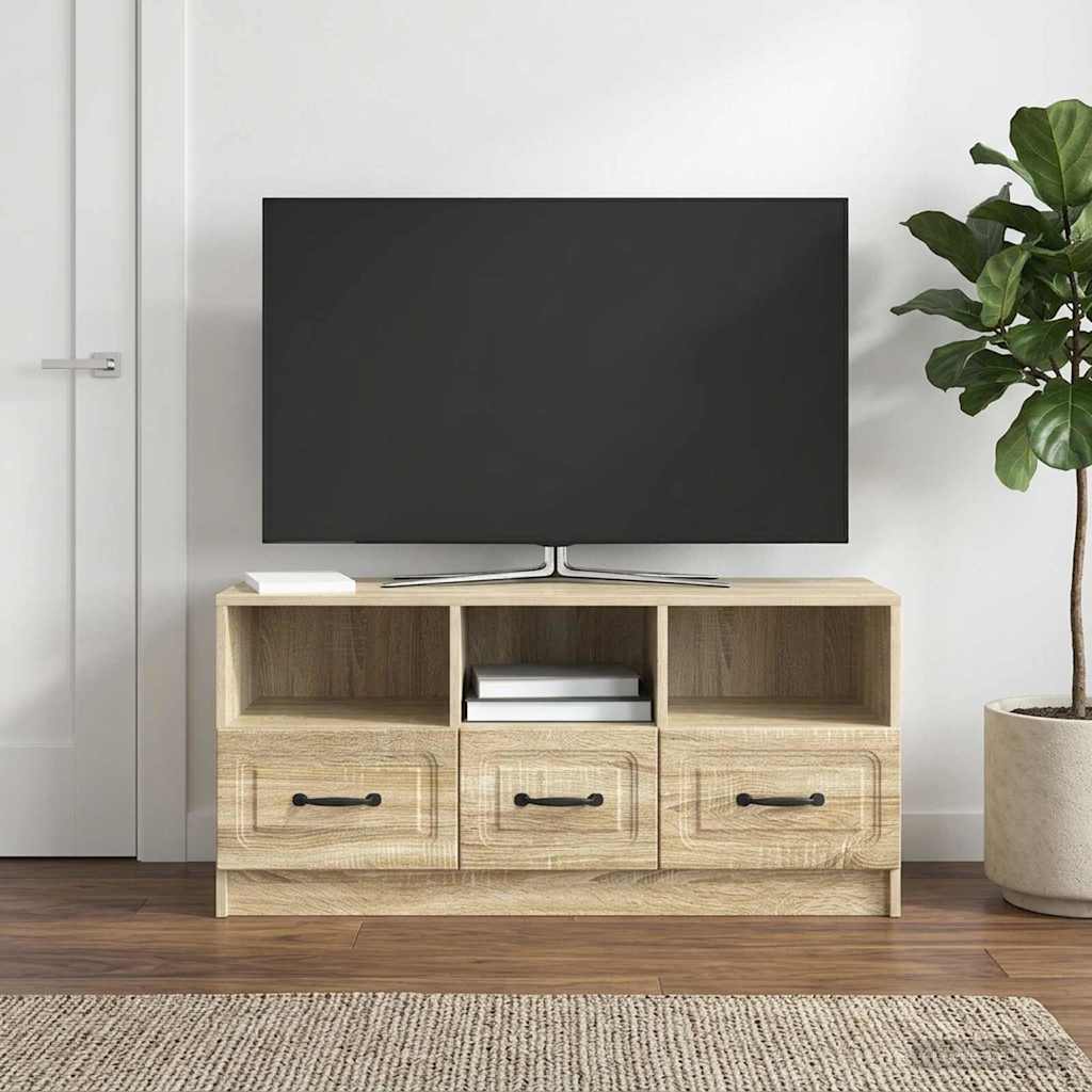vidaXL Szafka pod telewizor z szufladą dąb Sonoma 102 x 34,5 x 47 cm