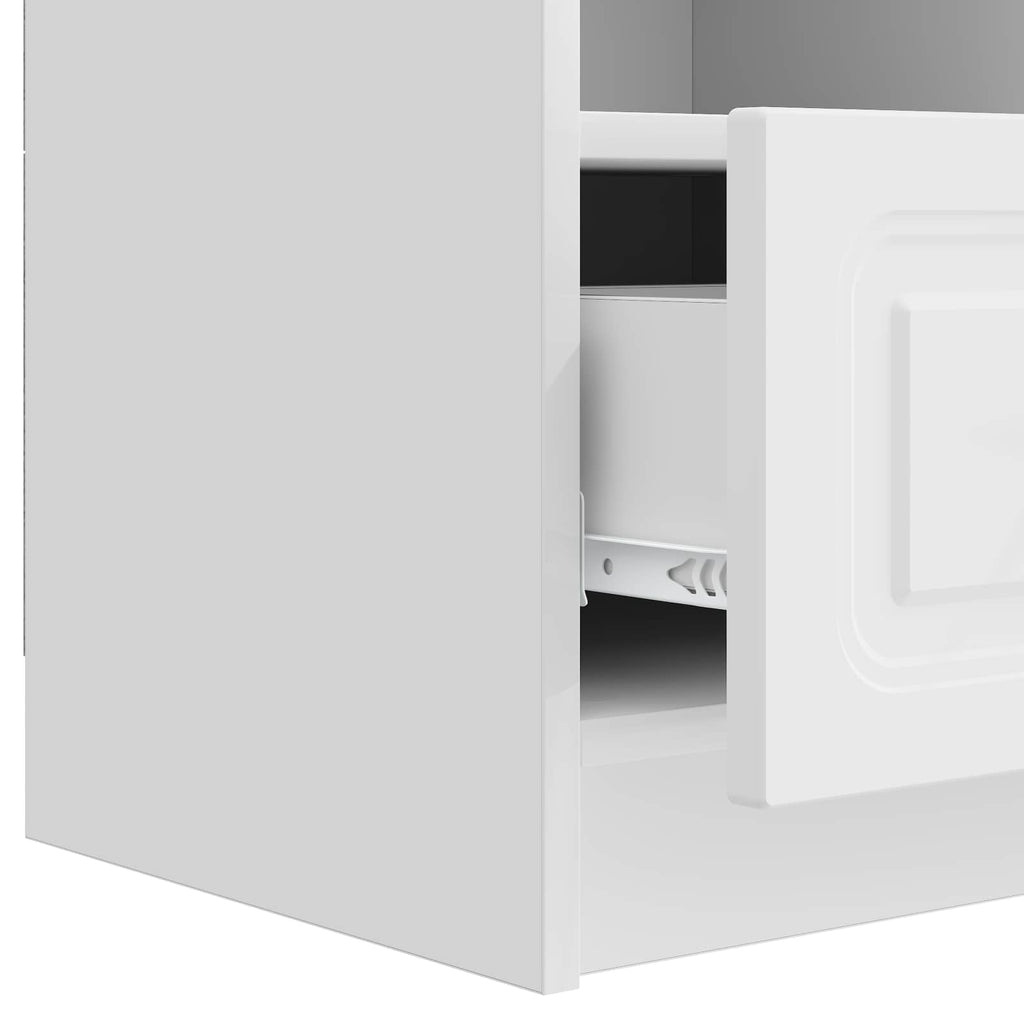 vidaXL Szafka pod telewizor Biały wysoki połysk 102 x 34,5 x 47 cm
