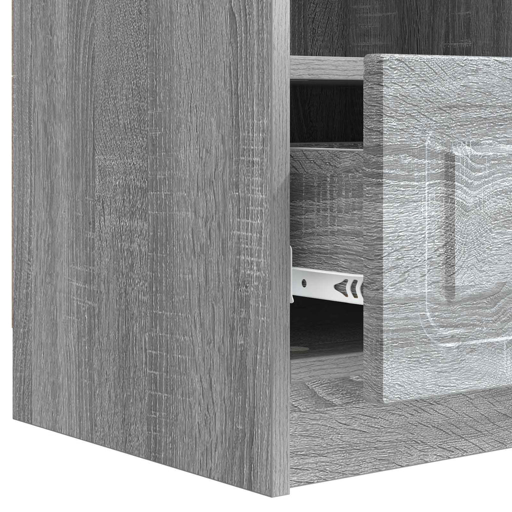 vidaXL Szafka pod telewizor z szufladą Szary Sonoma 102 x 34,5 x 47 cm