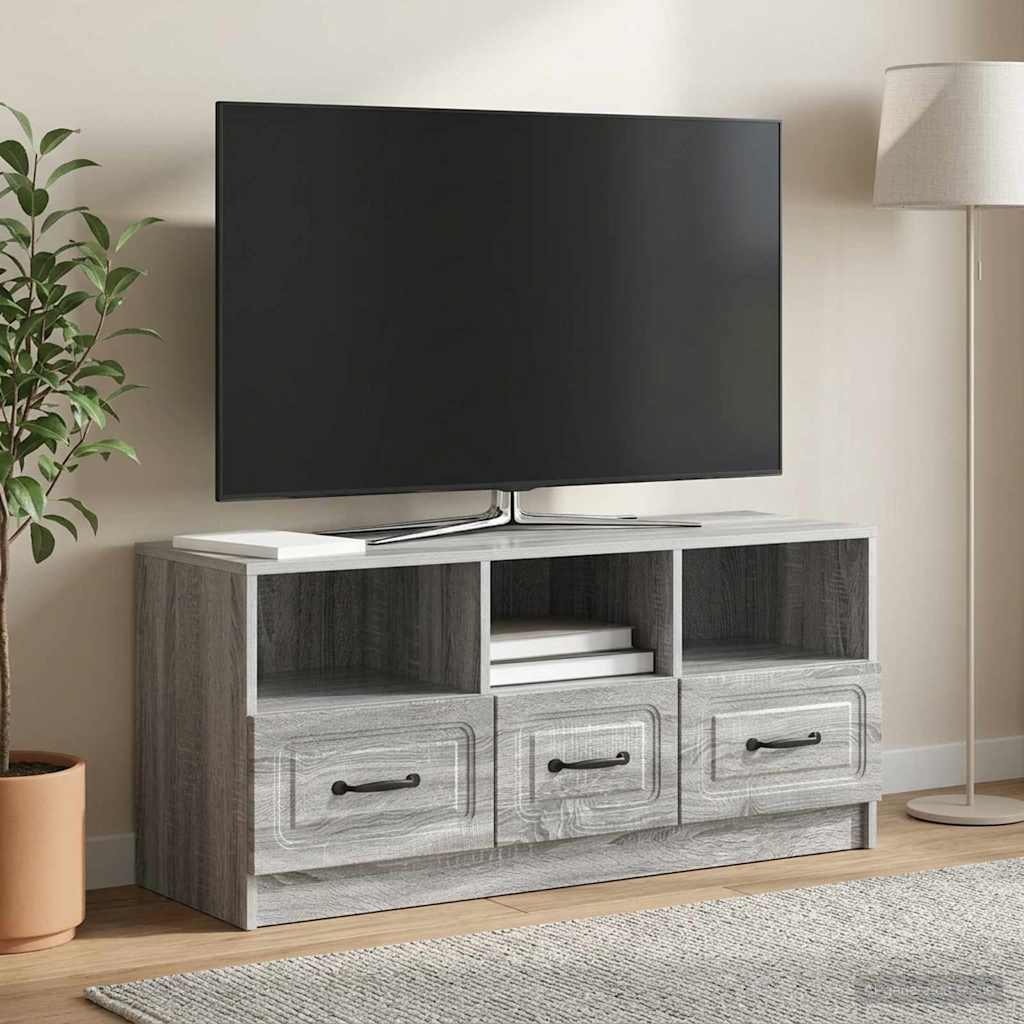 vidaXL Szafka pod telewizor z szufladą Szary Sonoma 102 x 34,5 x 47 cm
