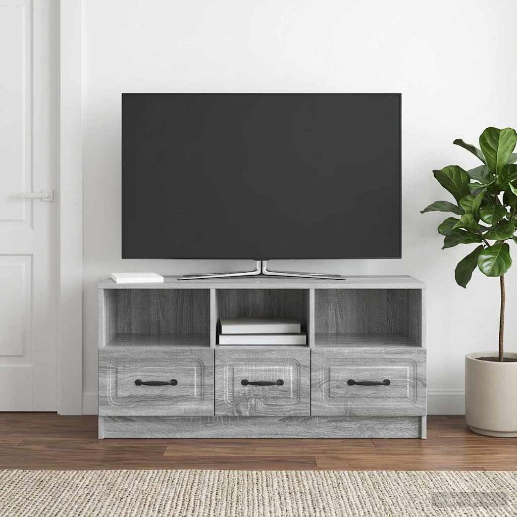 vidaXL Szafka pod telewizor z szufladą Szary Sonoma 102 x 34,5 x 47 cm