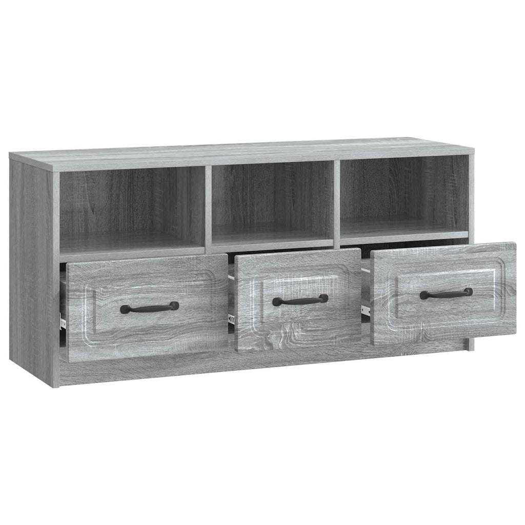 vidaXL Szafka pod telewizor z szufladą Szary Sonoma 102 x 34,5 x 47 cm