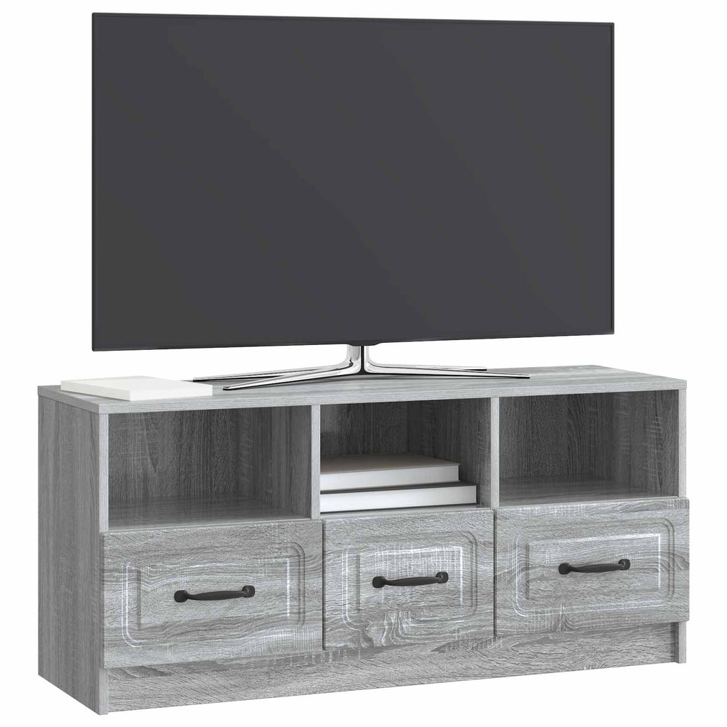 vidaXL Szafka pod telewizor z szufladą Szary Sonoma 102 x 34,5 x 47 cm