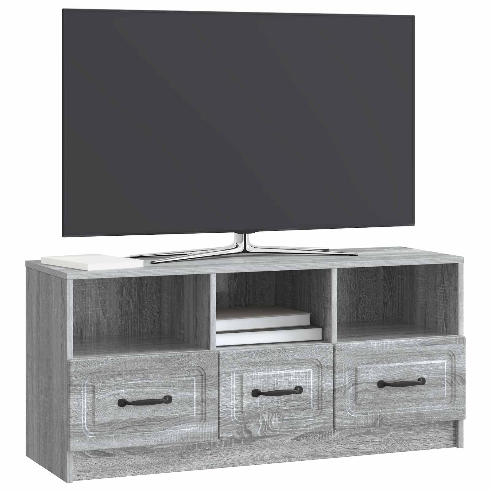vidaXL Szafka pod telewizor z szufladą Szary Sonoma 102 x 34,5 x 47 cm