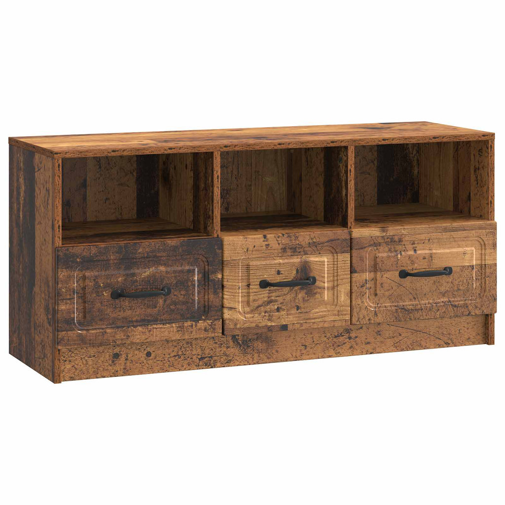 vidaXL Szafka pod telewizor z szufladą Stare drewno 102 x 34,5 x 47 cm
