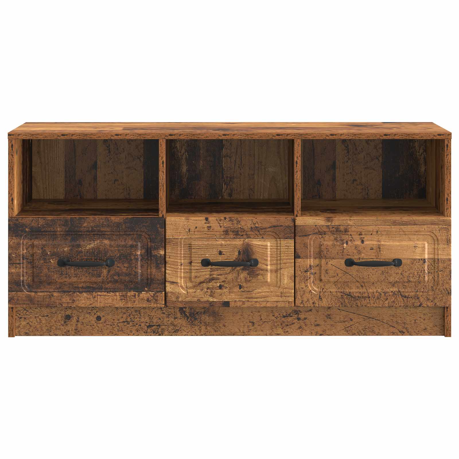 vidaXL Szafka pod telewizor z szufladą Stare drewno 102 x 34,5 x 47 cm