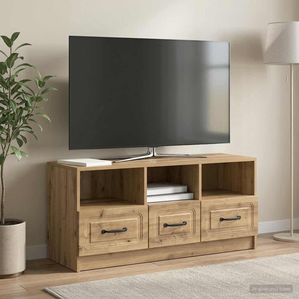 vidaXL Szafka pod telewizor 102 x 34,5 x 47 cm Dąb artisan