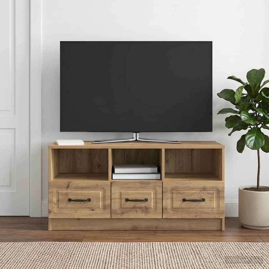 vidaXL Szafka pod telewizor 102 x 34,5 x 47 cm Dąb artisan