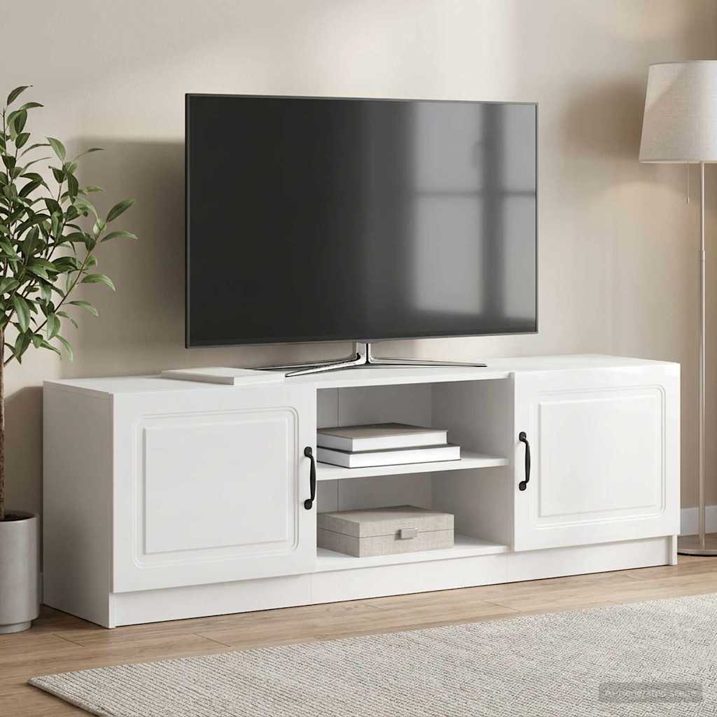 vidaXL Szafka pod telewizor Biały wysoki połysk 150 x 31 x 47 cm