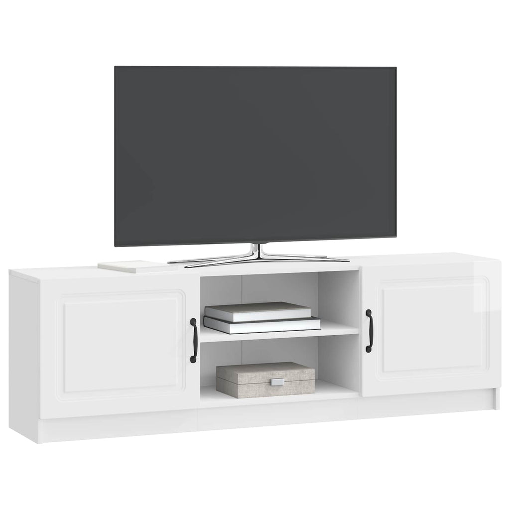 vidaXL Szafka pod telewizor Biały wysoki połysk 150 x 31 x 47 cm
