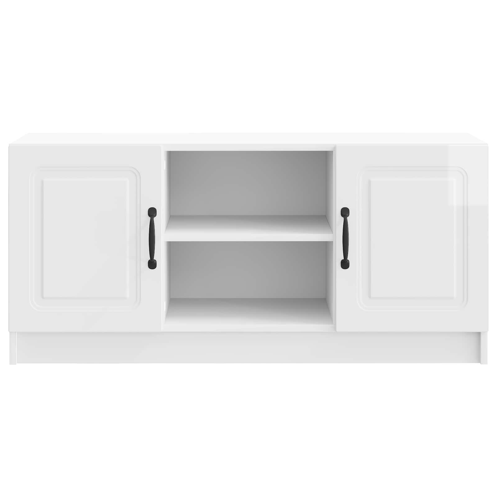 vidaXL Szafka pod telewizor Biały wysoki połysk 102 x 34,5 x 47 cm