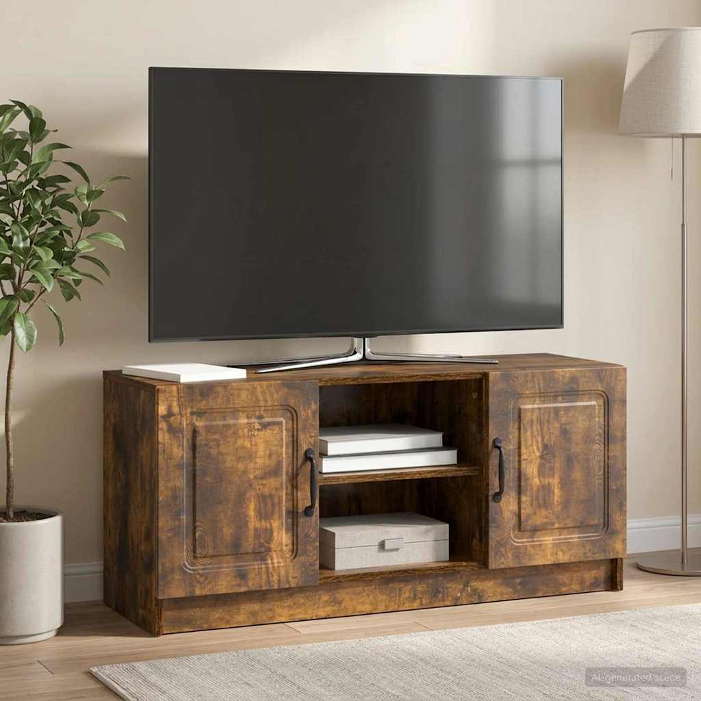vidaXL Szafka pod telewizor Dąb wędzony 102 x 34,5 x 47 cm