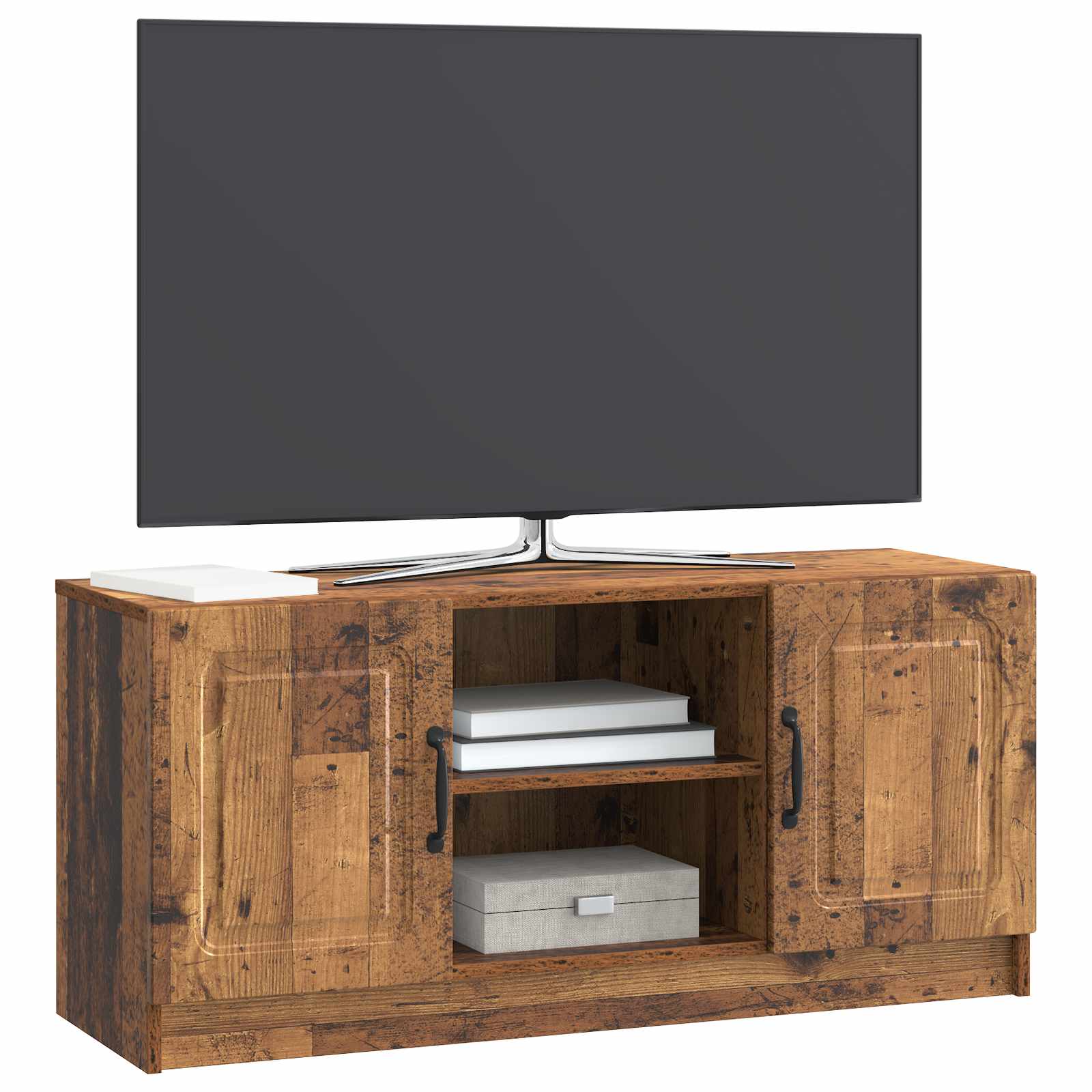 vidaXL Szafka pod telewizor Stare drewno 102 x 34,5 x 47 cm