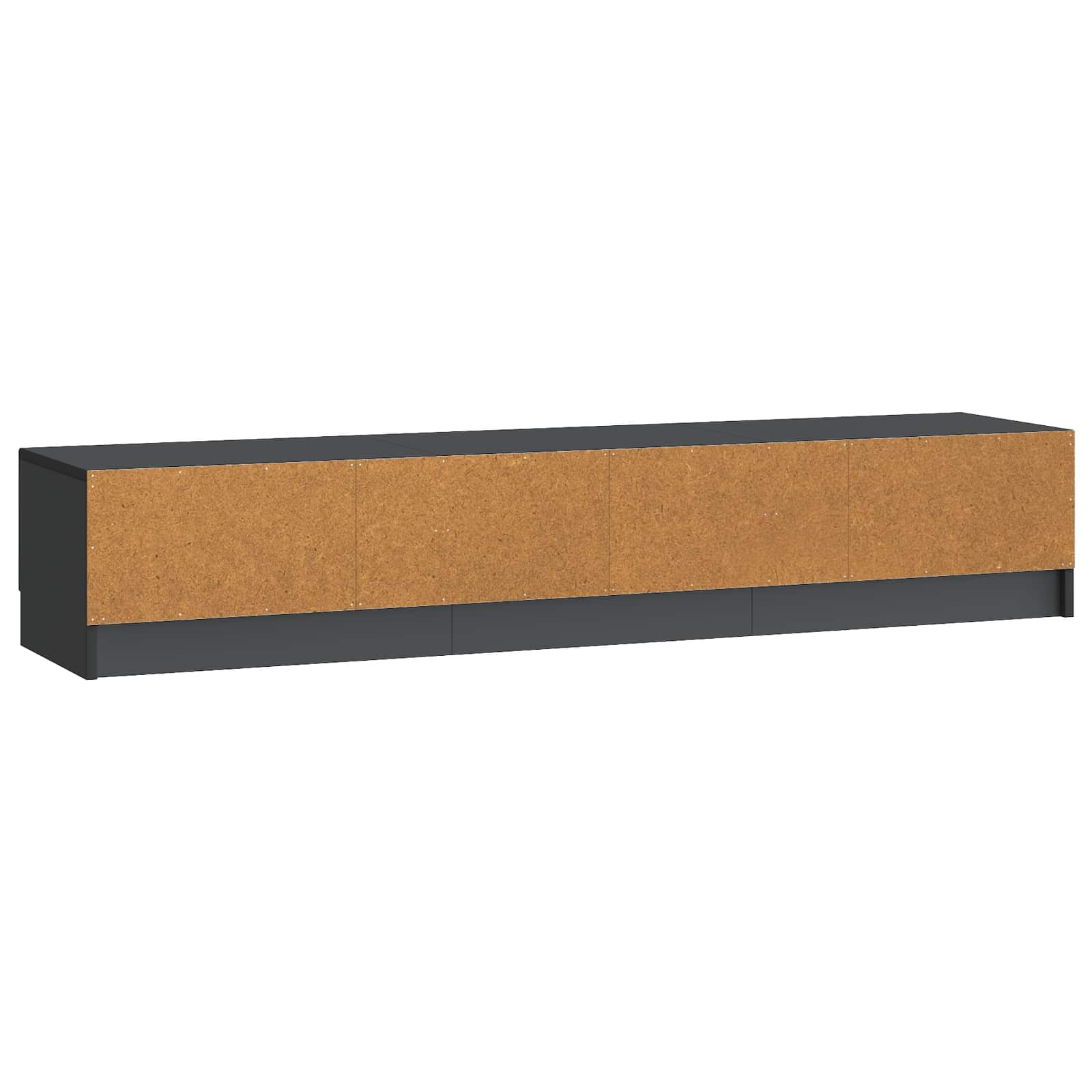vidaXL Szafka pod telewizor z szufladą Czarny 147 x 34,5 x 27 cm