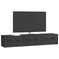 vidaXL Szafka pod telewizor z szufladą Czarny 147 x 34,5 x 27 cm
