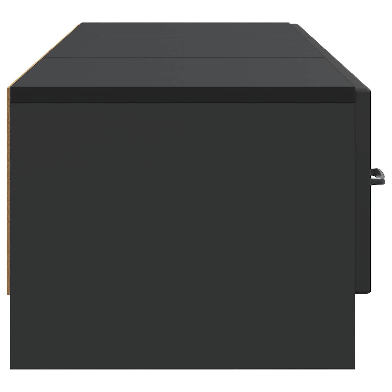 vidaXL Szafka pod telewizor z szufladą Czarny 147 x 34,5 x 27 cm