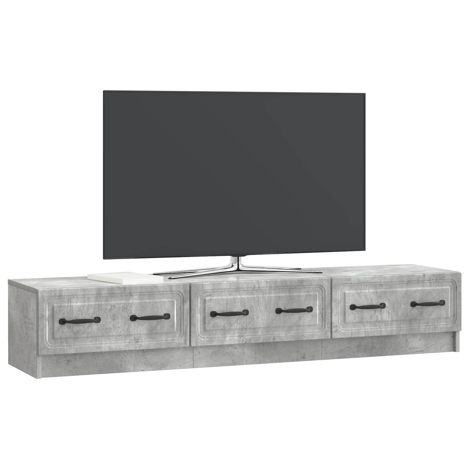 vidaXL Szafka pod telewizor Betonowy szary 147 x 34,5 x 27 cm