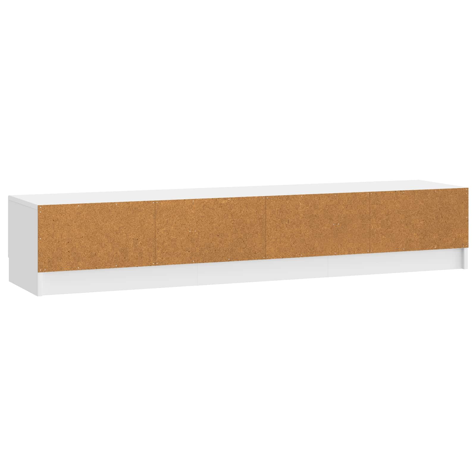 vidaXL Szafka pod telewizor Biały wysoki połysk 147 x 34,5 x 27 cm