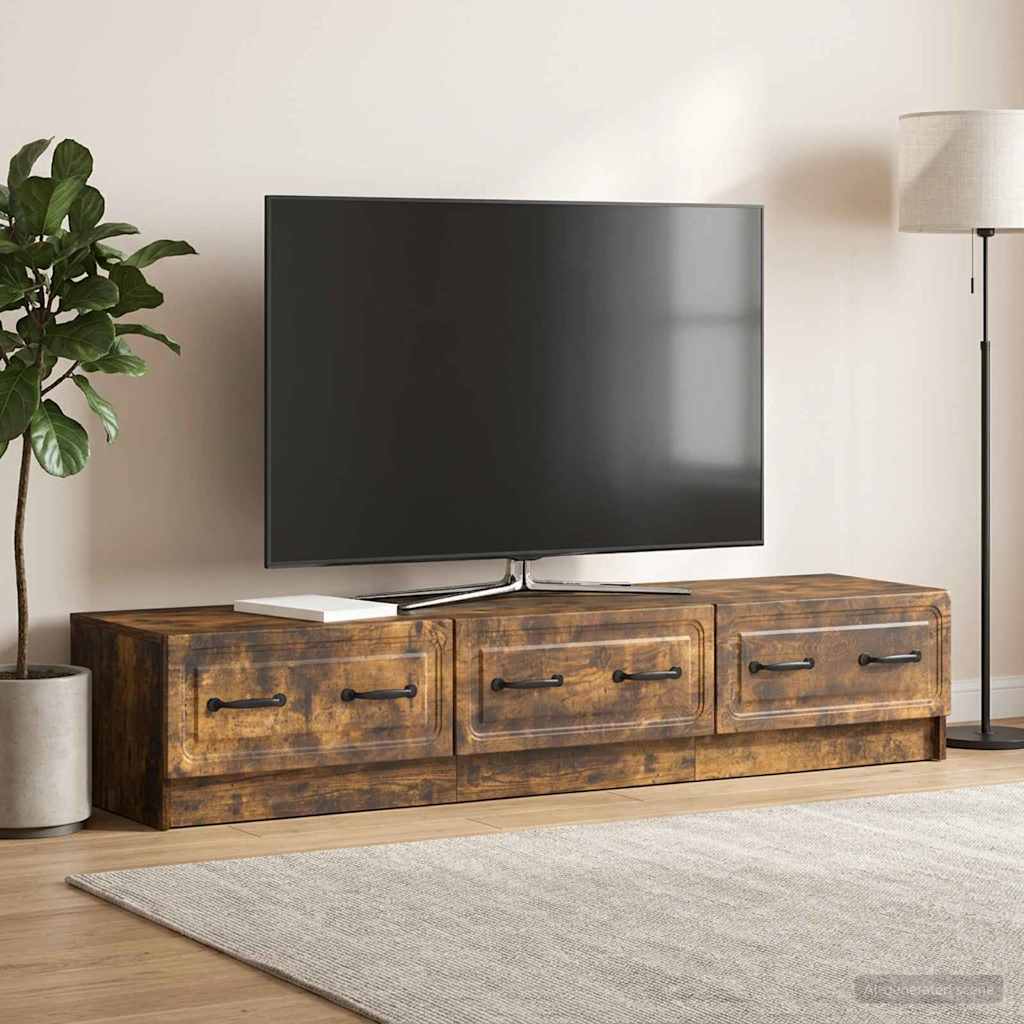 vidaXL Szafka pod telewizor z szufladą Dąb wędzony 147 x 34,5 x 27 cm