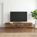 vidaXL Szafka pod telewizor z szufladą Dąb wędzony 147 x 34,5 x 27 cm