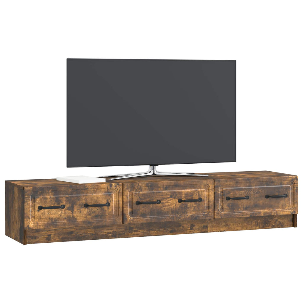 vidaXL Szafka pod telewizor z szufladą Dąb wędzony 147 x 34,5 x 27 cm