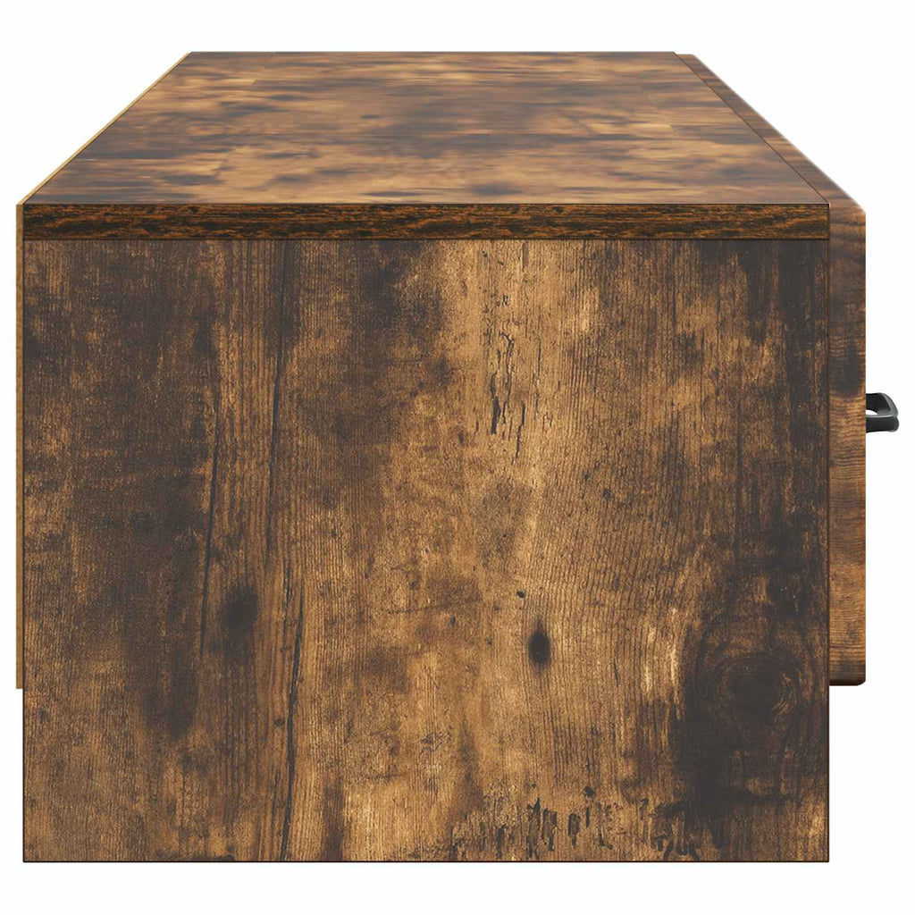 vidaXL Szafka pod telewizor z szufladą Dąb wędzony 147 x 34,5 x 27 cm