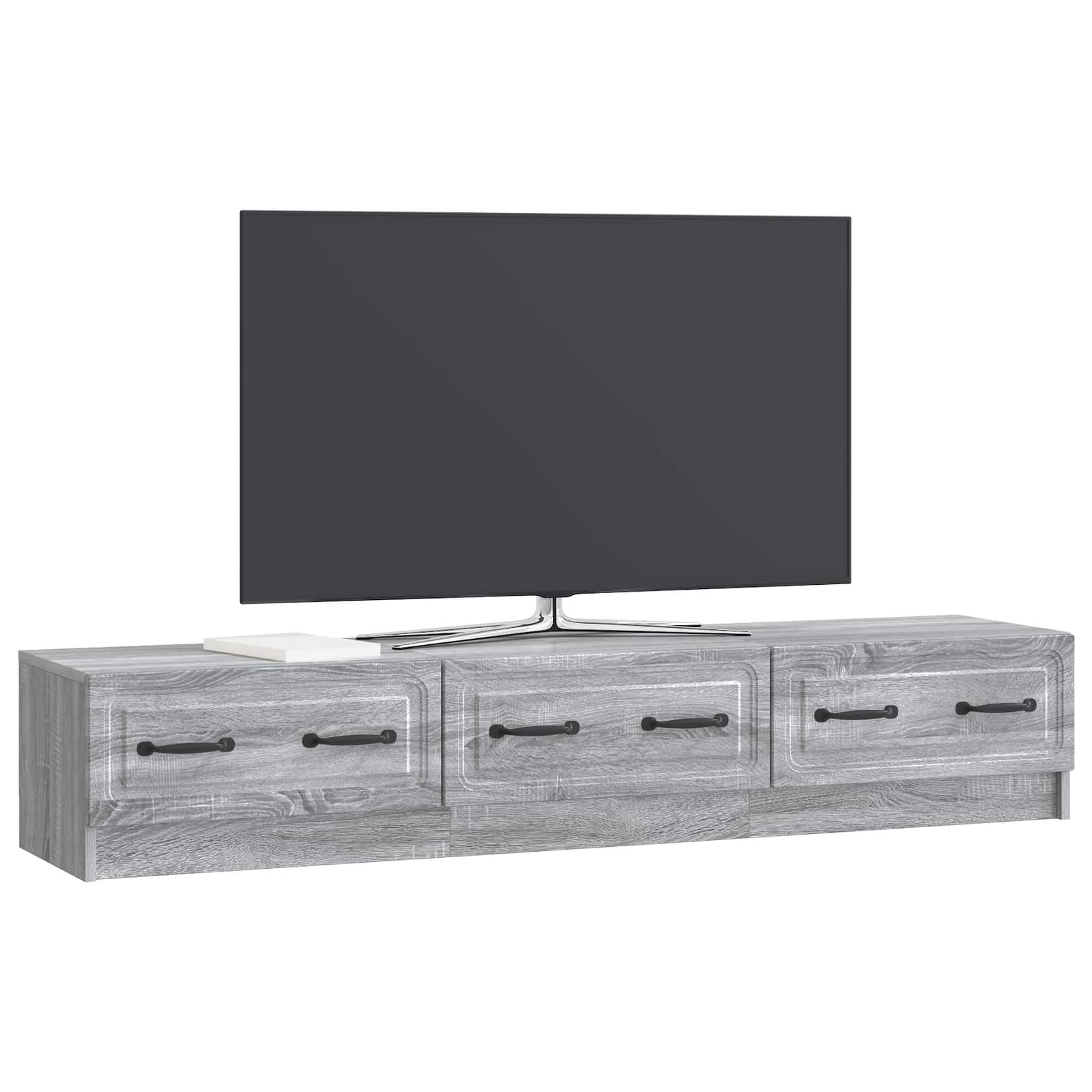 vidaXL Szafka pod telewizor z szufladą Szary Sonoma 147 x 34,5 x 27 cm
