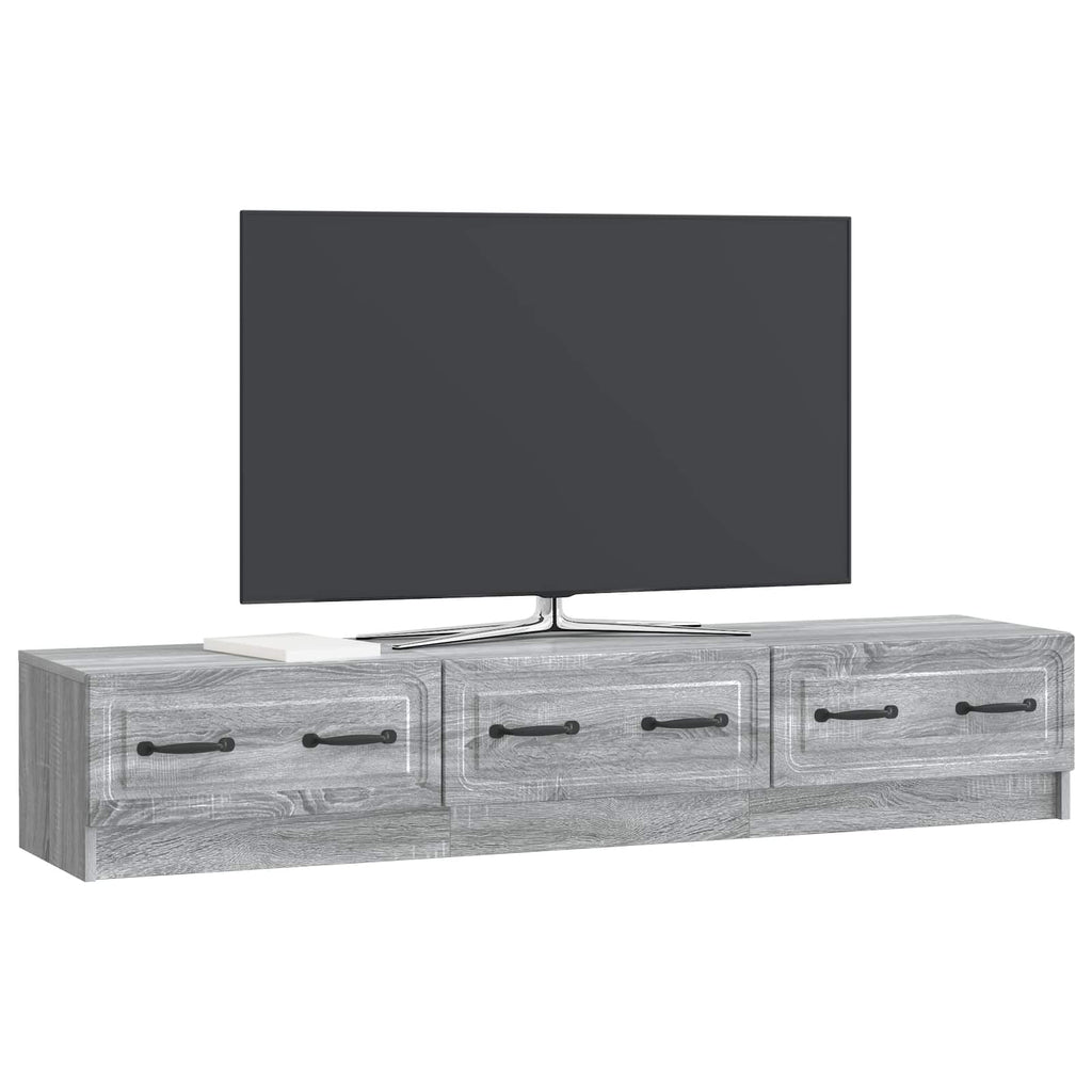 vidaXL Szafka pod telewizor z szufladą Szary Sonoma 147 x 34,5 x 27 cm