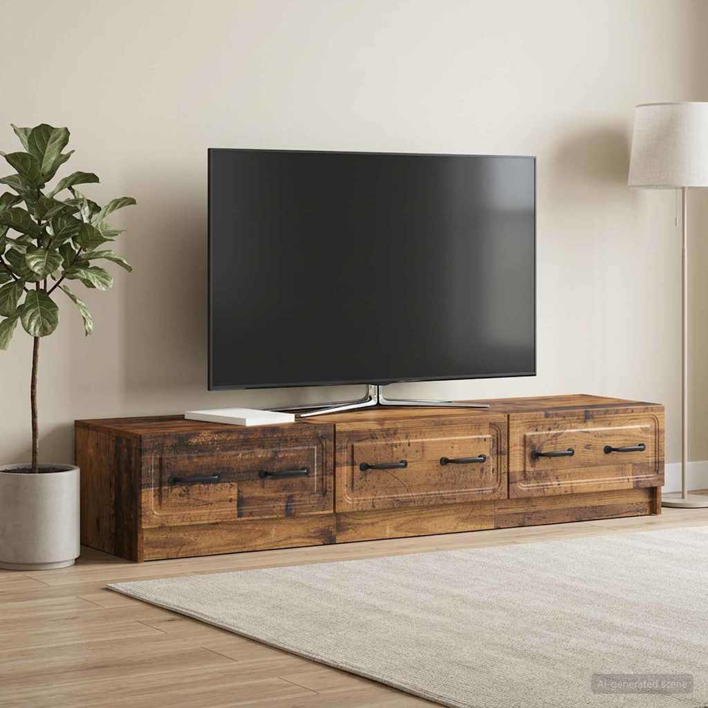 vidaXL Szafka pod telewizor 147 x 34,5 x 27 cm Stare drewno