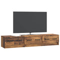 vidaXL Szafka pod telewizor z szufladą Stare drewno 147 x 34,5 x 27 cm
