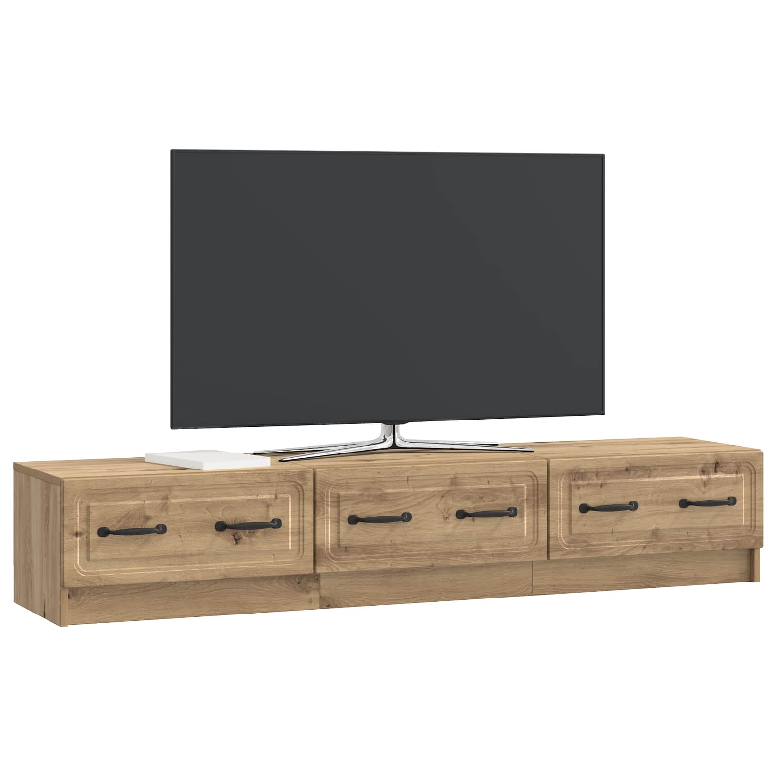 vidaXL Szafka pod telewizor z szufladą Dąb artisan 147 x 34,5 x 27 cm