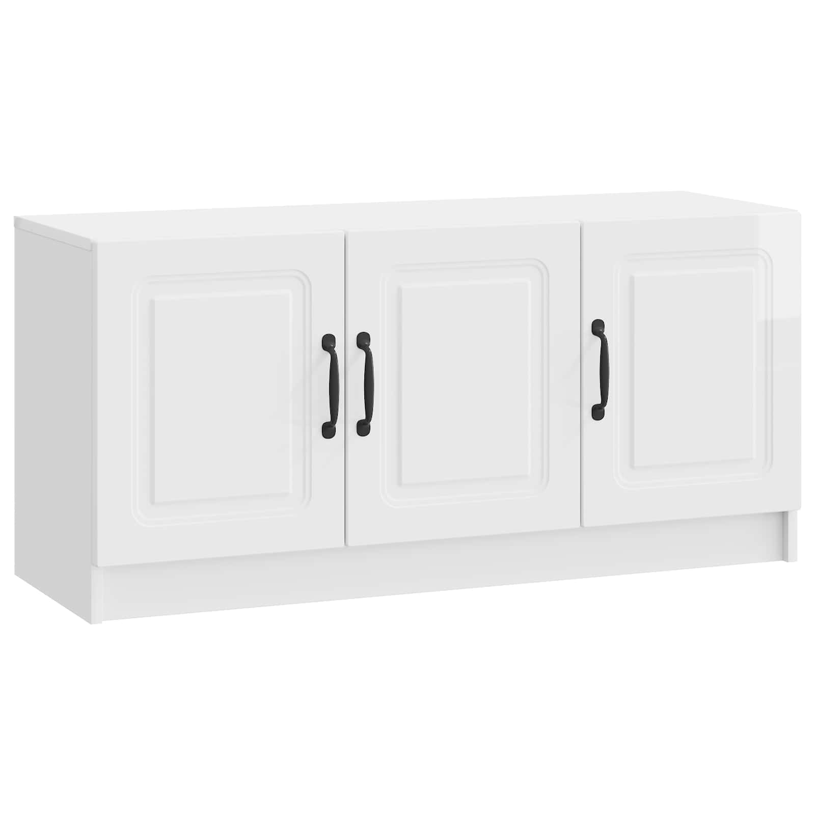 vidaXL Szafka pod telewizor Biały wysoki połysk 99 x 34,5 x 47 cm