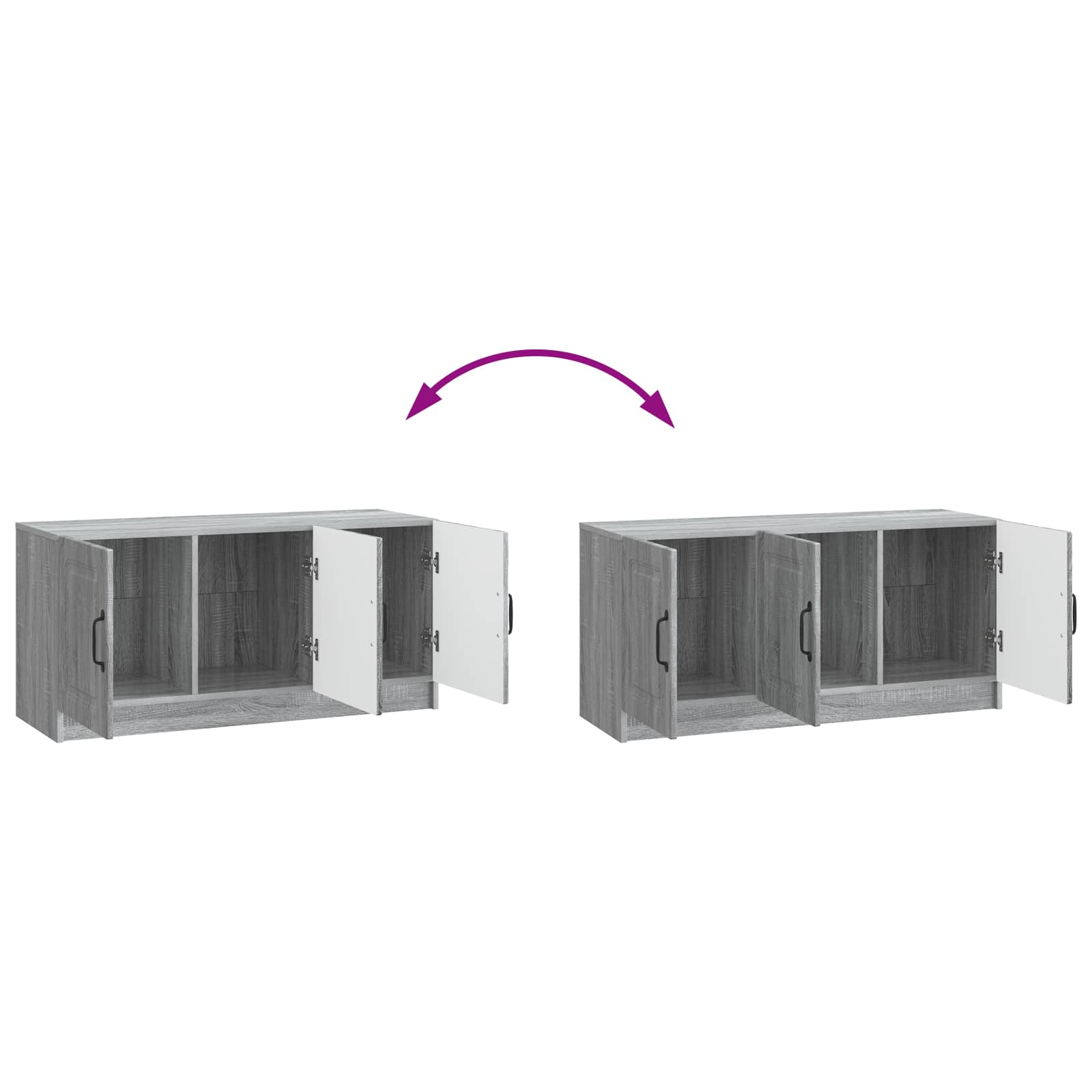 vidaXL Szafka pod telewizor Szary Sonoma 99 x 34,5 x 47 cm
