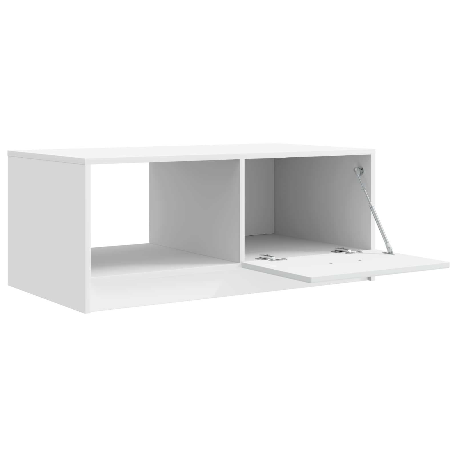 vidaXL Stolik kawowy Biały 90 x 50 x 37 cm Drewno inżynieryjne