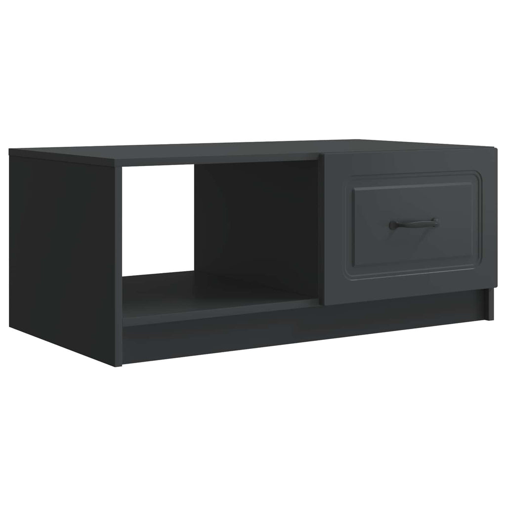 vidaXL Stolik kawowy Czarny 90 x 50 x 37 cm Drewno inżynieryjne