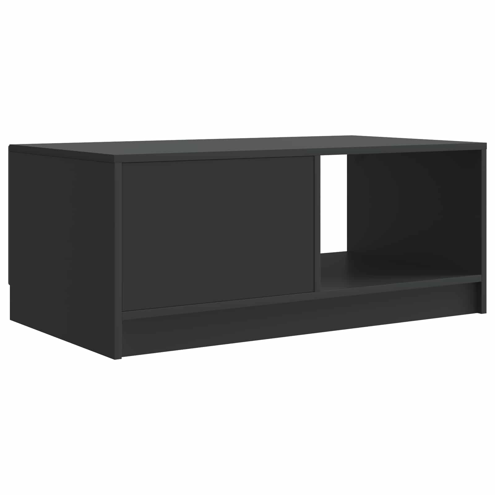 vidaXL Stolik kawowy Czarny 90 x 50 x 37 cm Drewno inżynieryjne