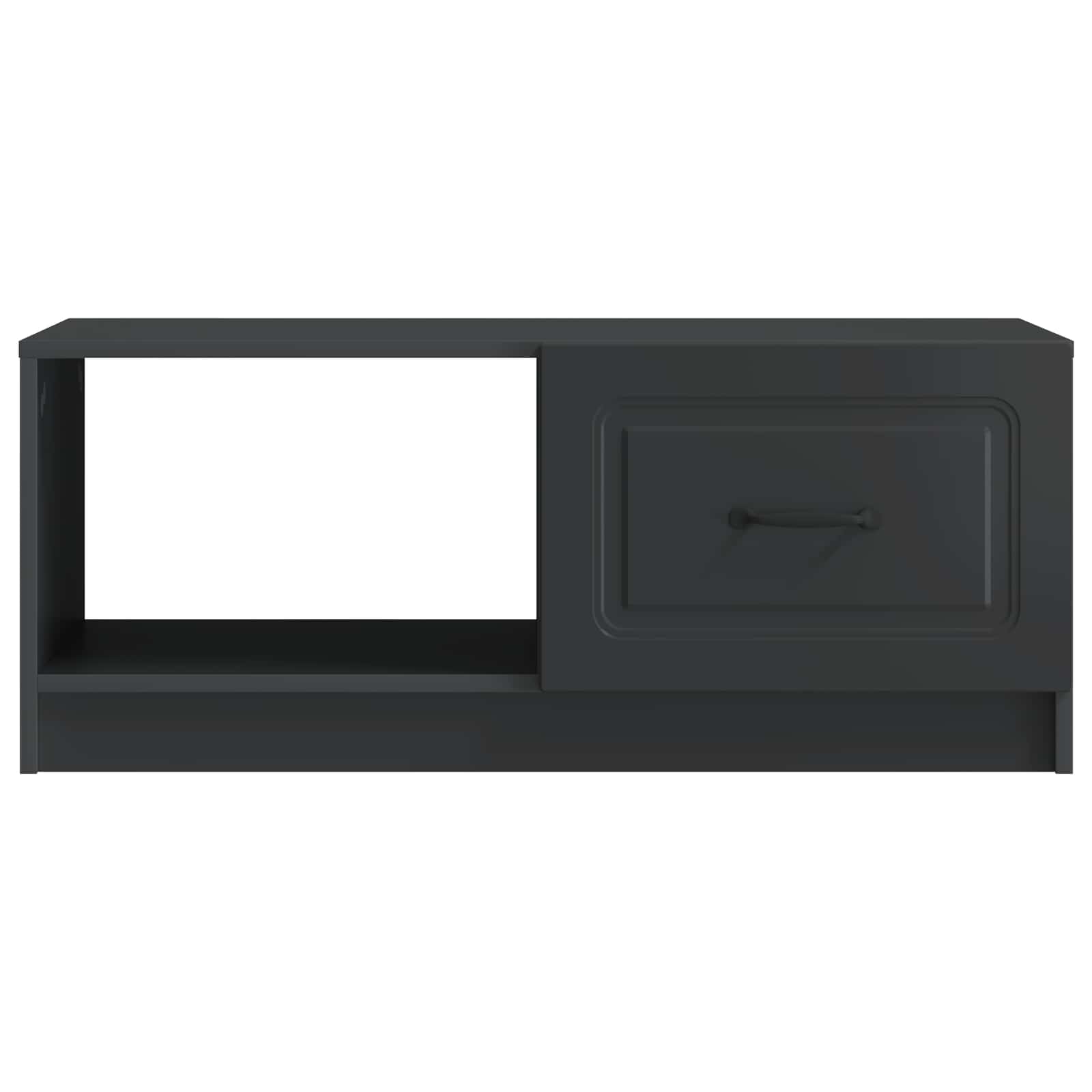 vidaXL Stolik kawowy Czarny 90 x 50 x 37 cm Drewno inżynieryjne